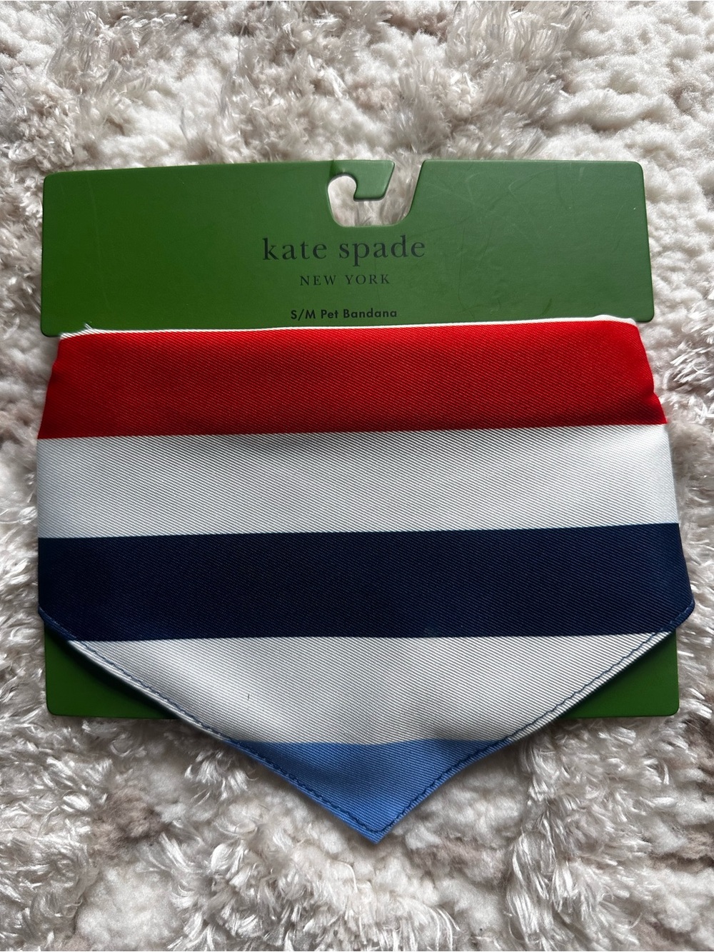 kate spade Red, White & Navy Striped Pet Bandana